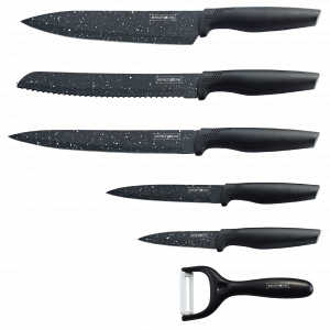 Royalty Line RL-MB5: Non-Stick coating Knife Set 5PCS Black