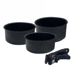 Neumann PRS3CDA: 4-Piece Marble Coated Casserole Set